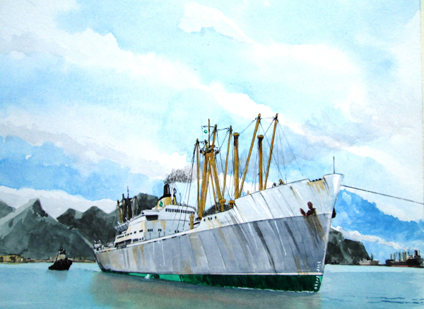 Pacifico - Water color by R. Hernndez