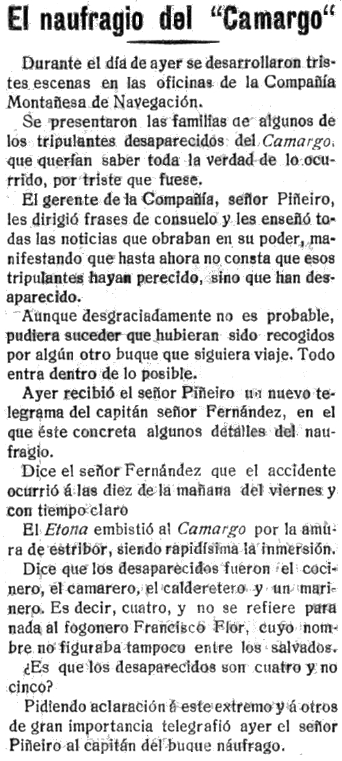 Camargo - Investigado por J. Pea de Berrazueta